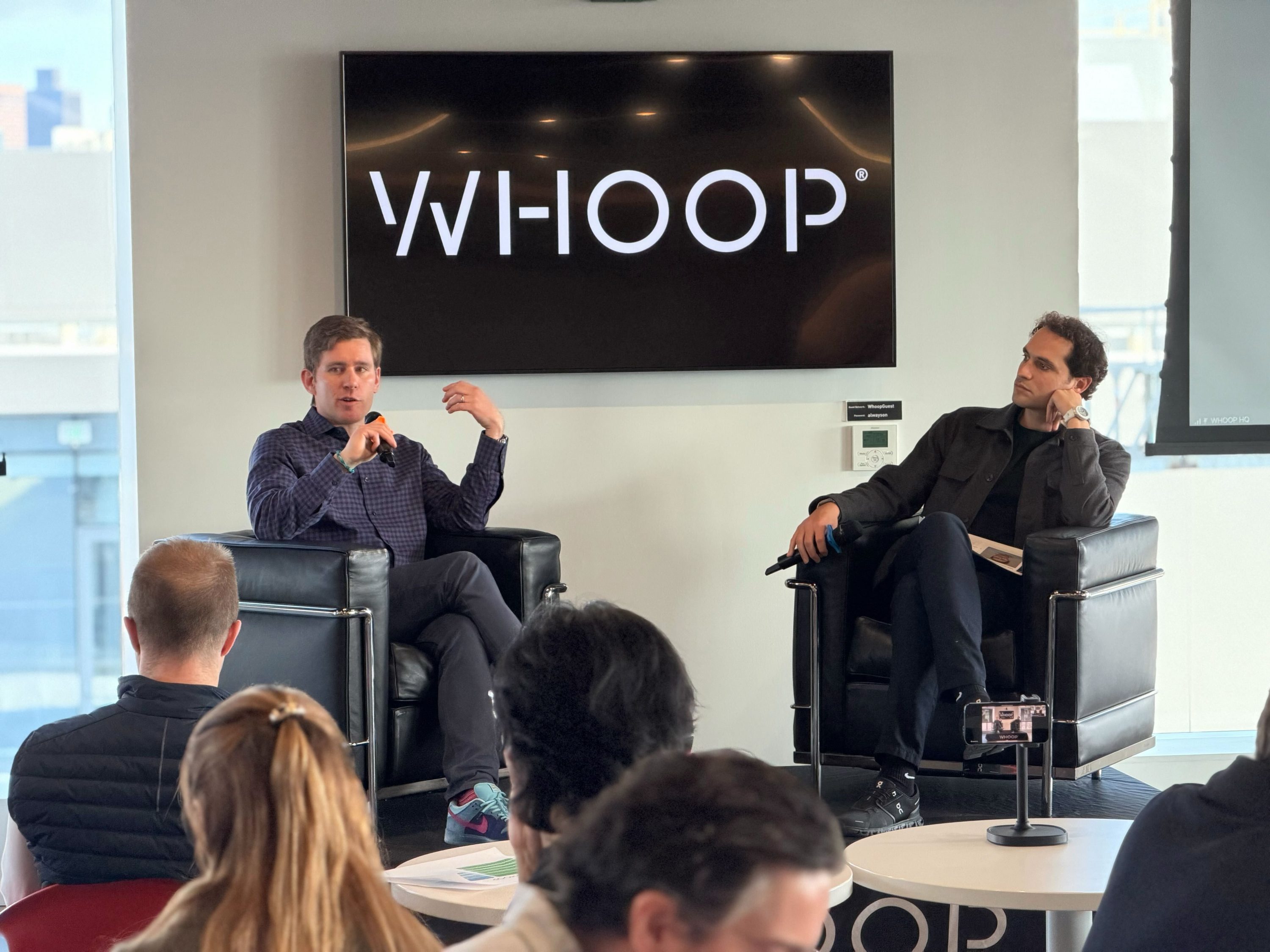 Dan speaking at WHOOP HQ, Boston.